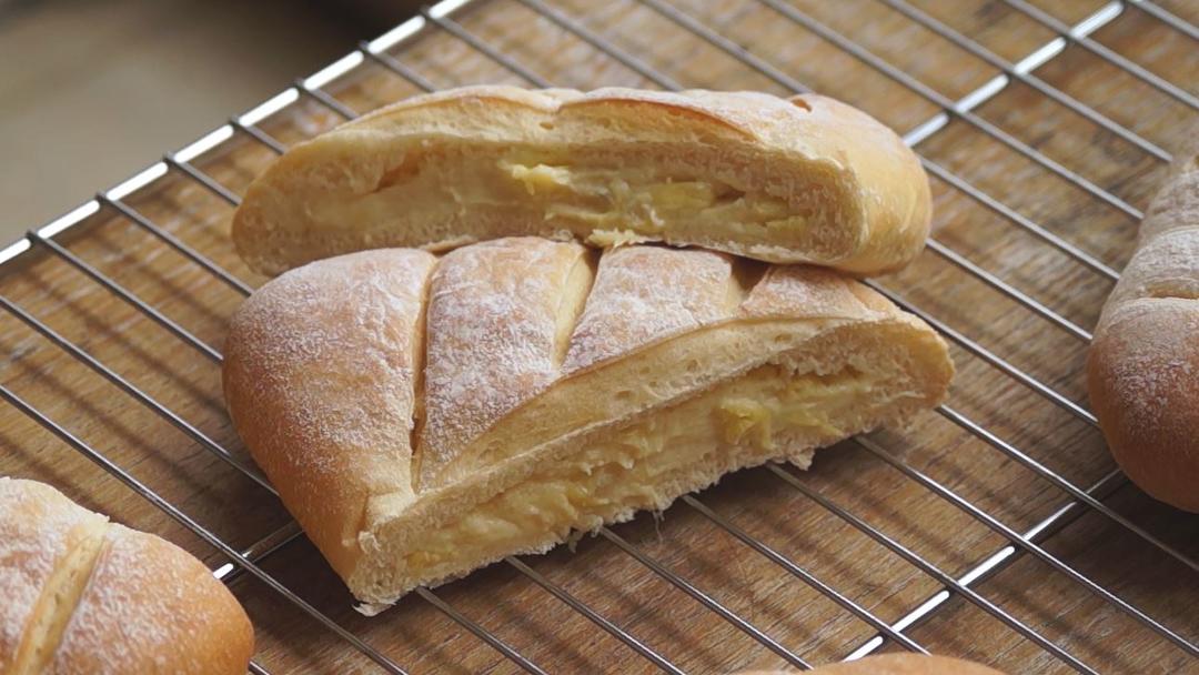 榴莲软欧包（还原奈雪，一次做法）