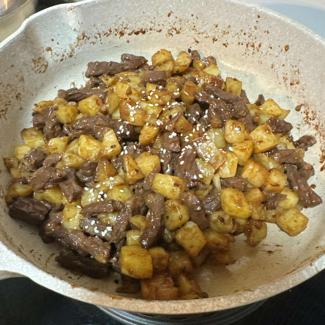 香辣孜然土豆牛肉粒，这么做巨巨巨好吃！！
