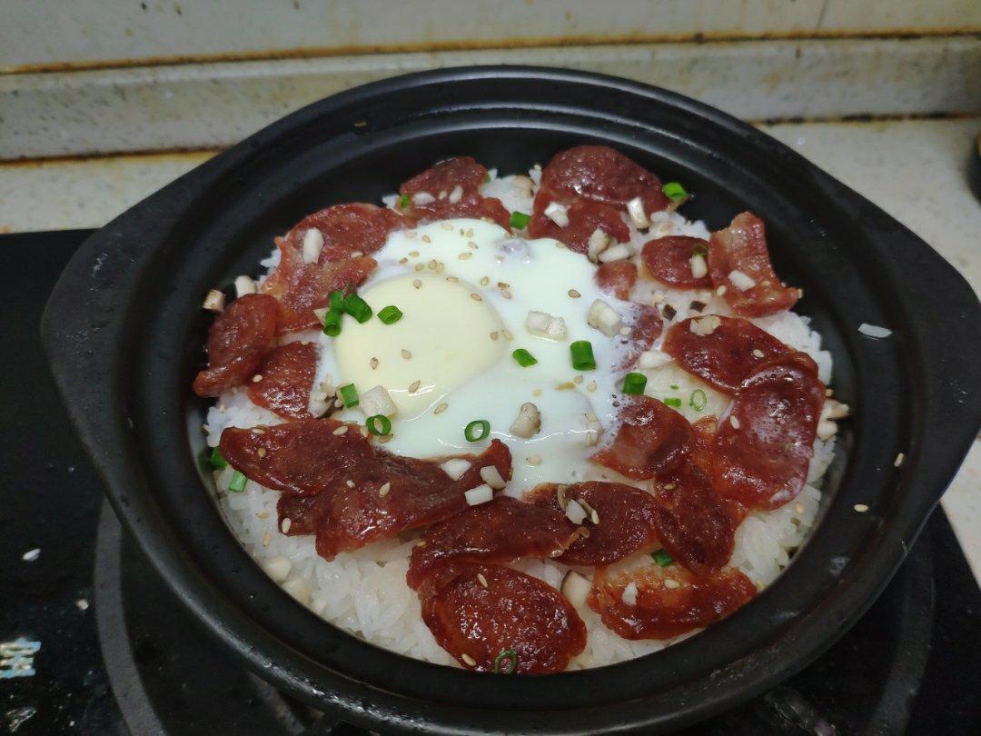 香喷喷的🍲腊肠煲仔饭（砂锅版）超简单神速