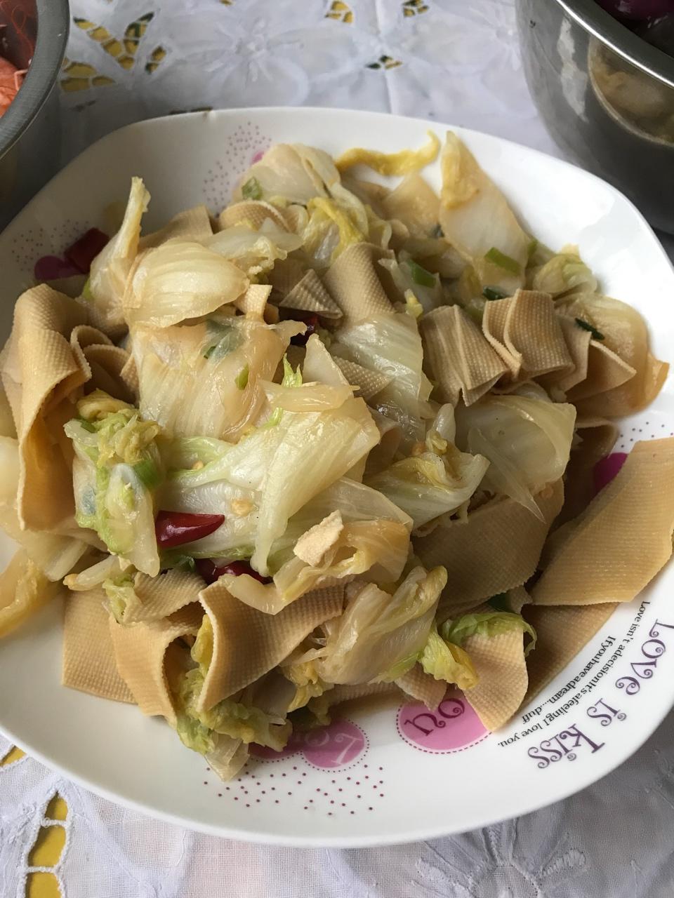 大白菜炒豆皮