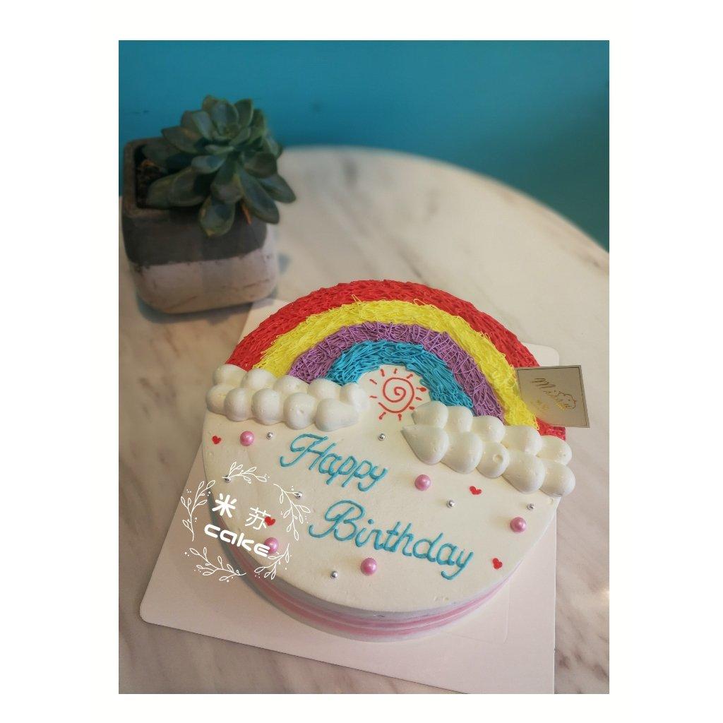 详细的裱花教程--彩虹蛋糕