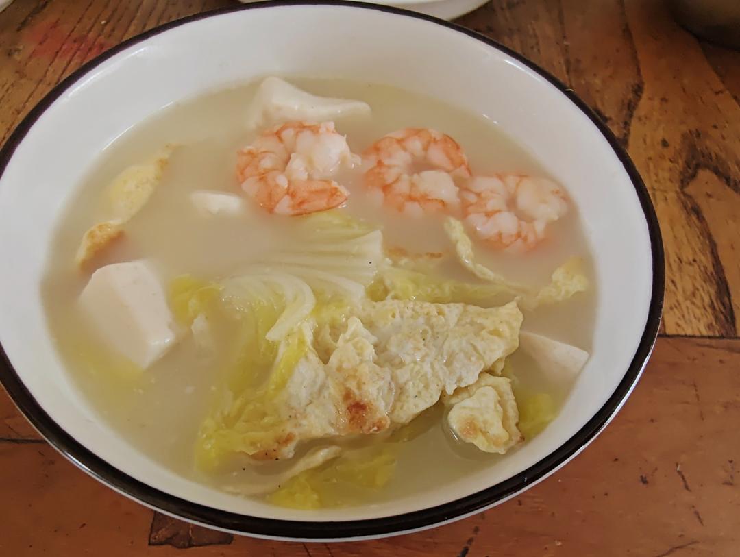 虾仁白菜豆腐减脂汤