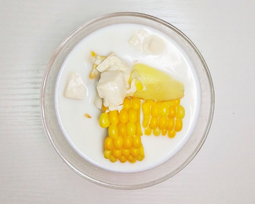 快手早餐/晚餐~温暖你的胃~羊奶玉米炖豆腐的做法