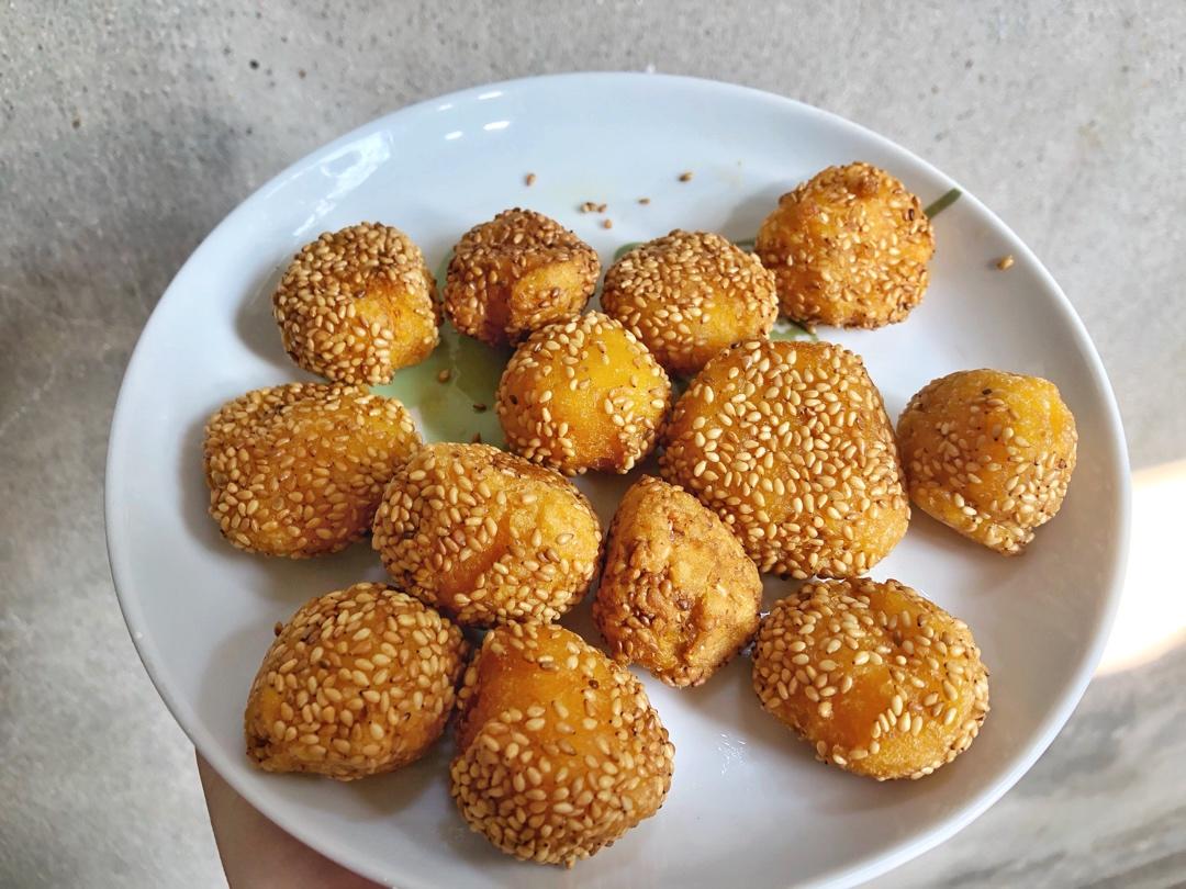 外酥里糯南瓜小麻球