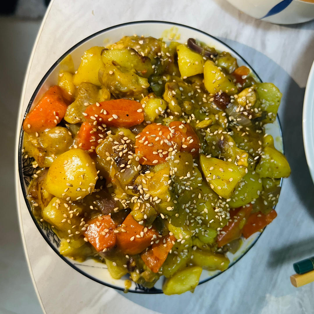 【厨房小白友好】土豆咖喱牛肉（可以配意面）