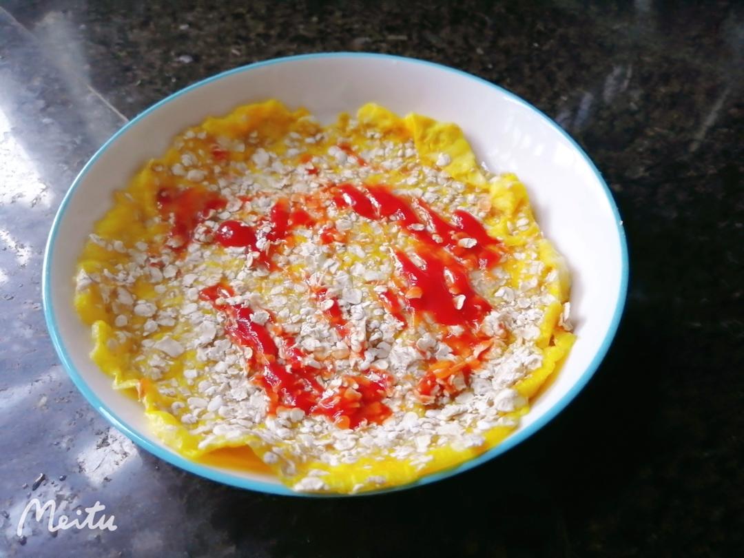 【减肥食谱】燕麦蔬菜鸡蛋饼（超快手/无油/无面/免刷锅）