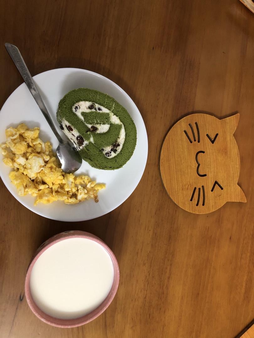 抹茶红豆蛋糕卷