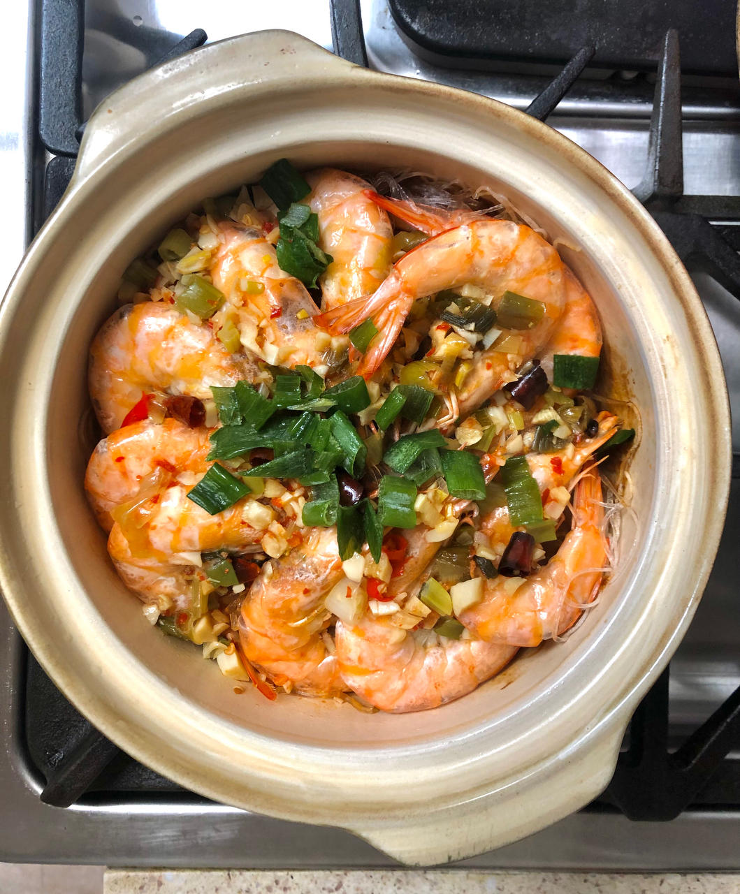 鲜虾粉丝煲