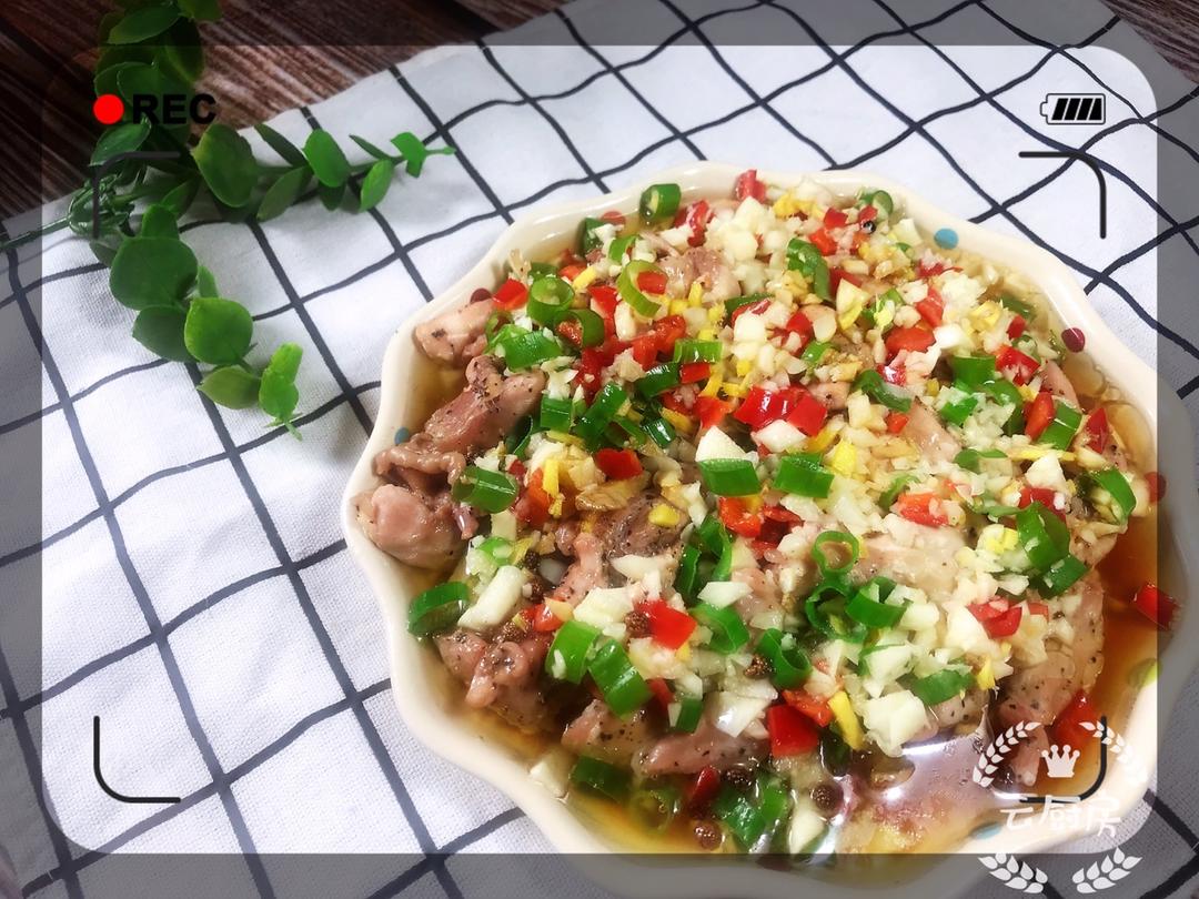 蒜香葱油鸡腿肉