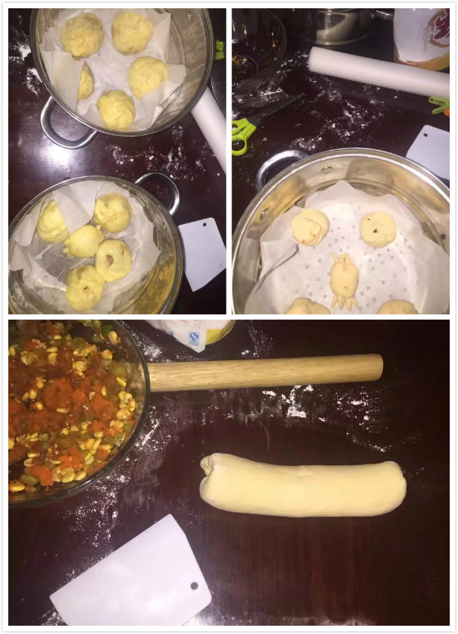 胡萝卜猪肉玉米包