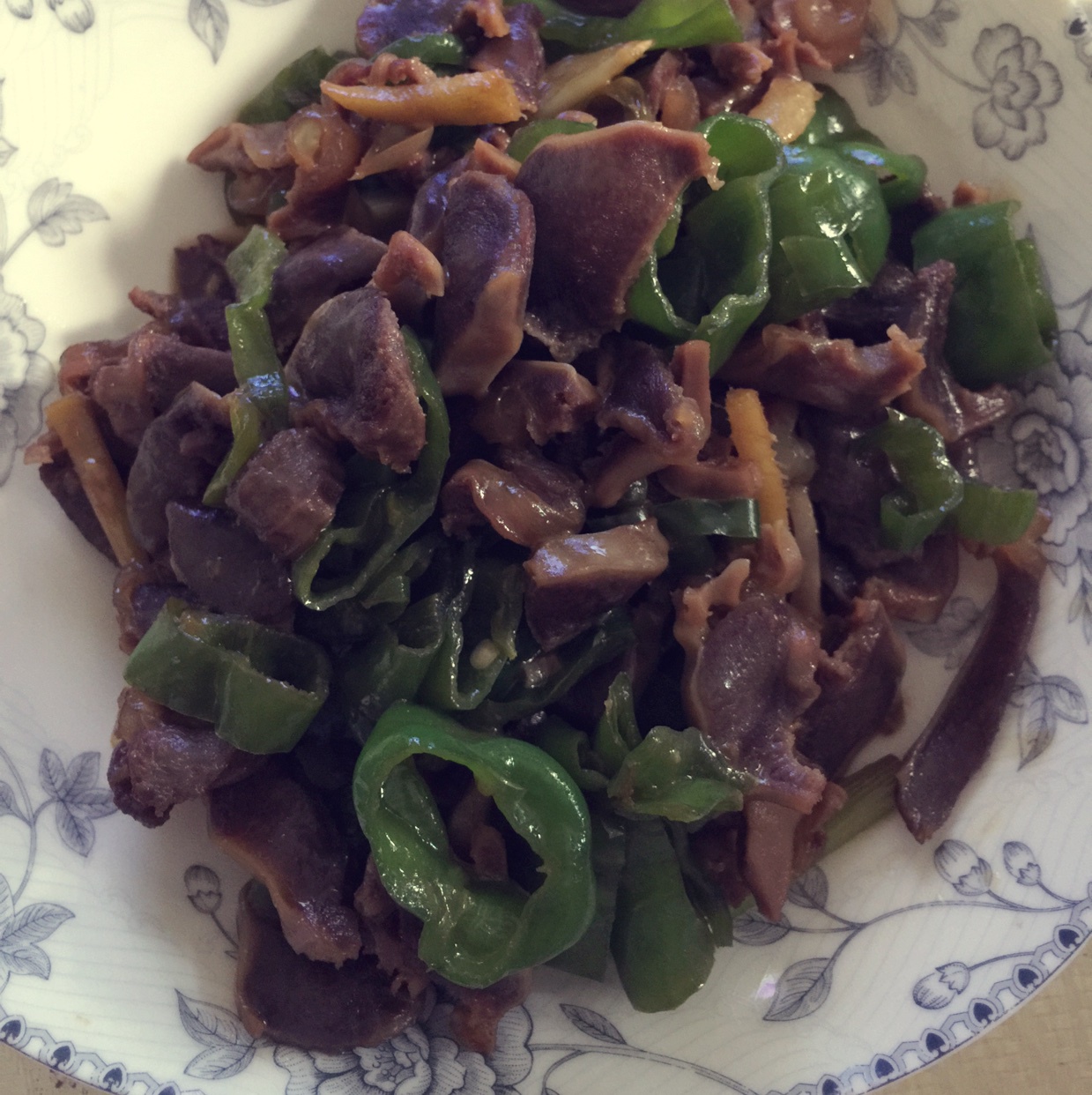 宝赑芣哭yjks做的青椒鸭肫