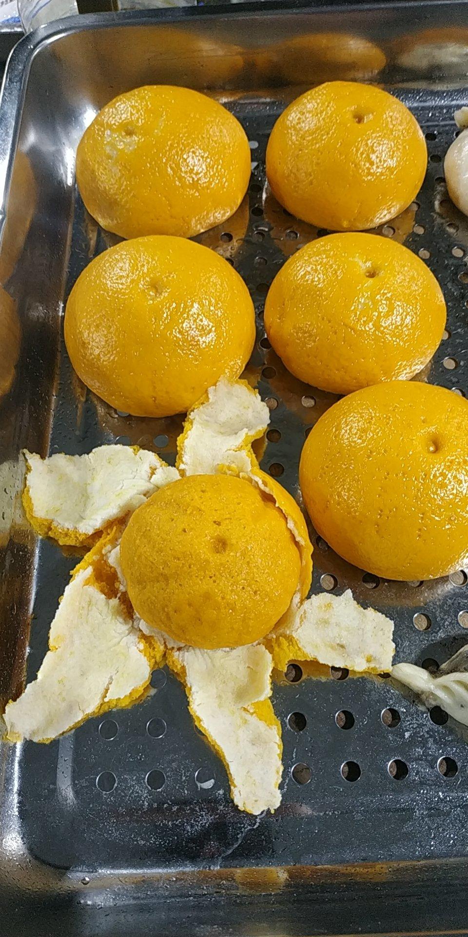 可剥皮的橘子🍊卡通果蔬仿真橘子造型馒头