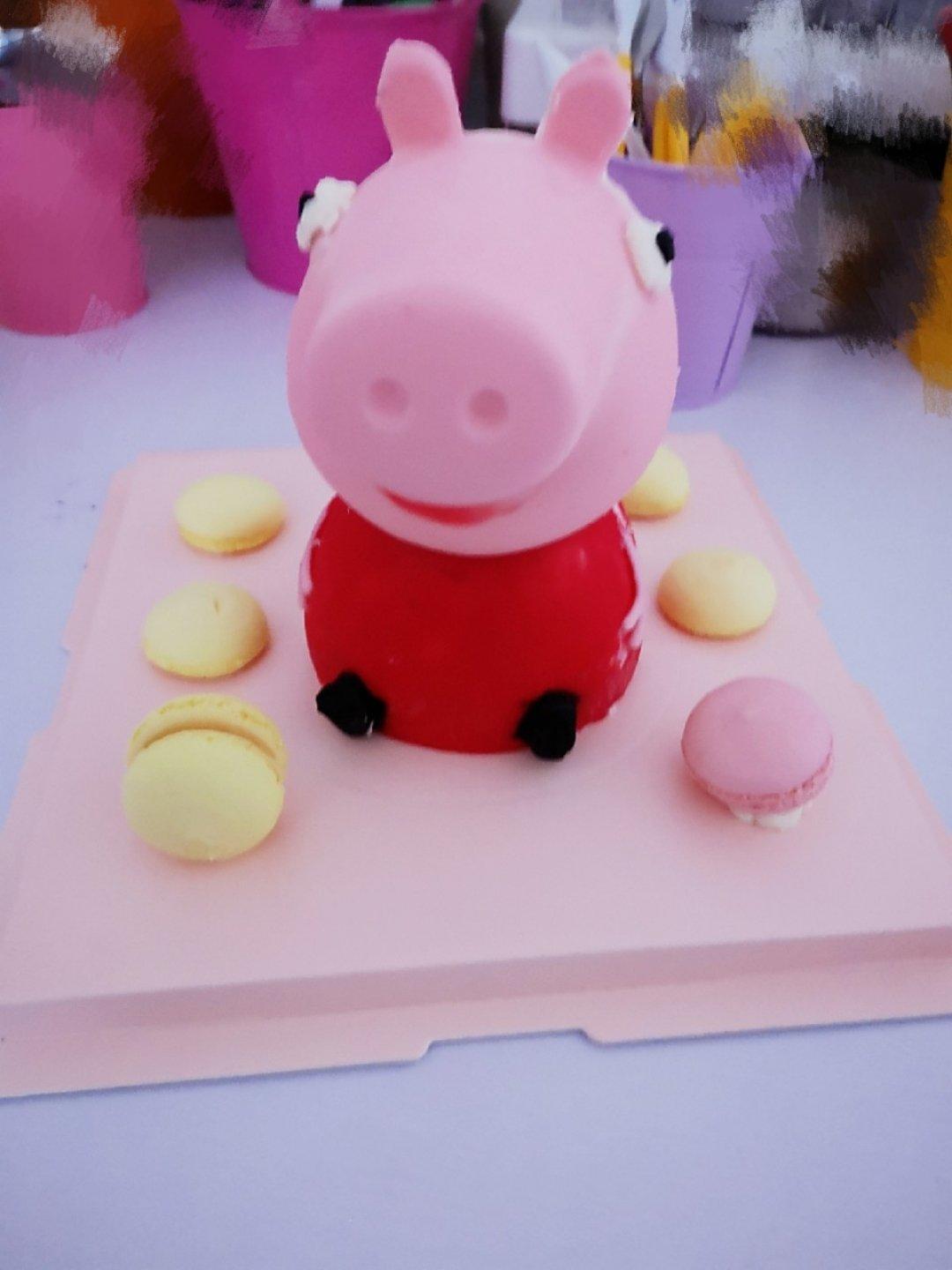 粉红猪小妹小猪佩琦蛋糕3d立体冰激凌慕斯生日蛋糕