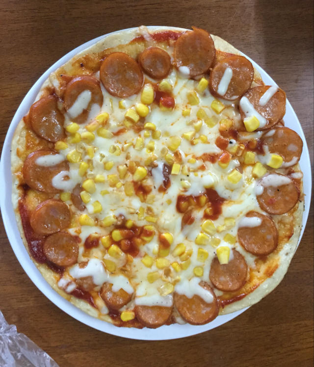 雪梦ho3z做的平底锅披萨