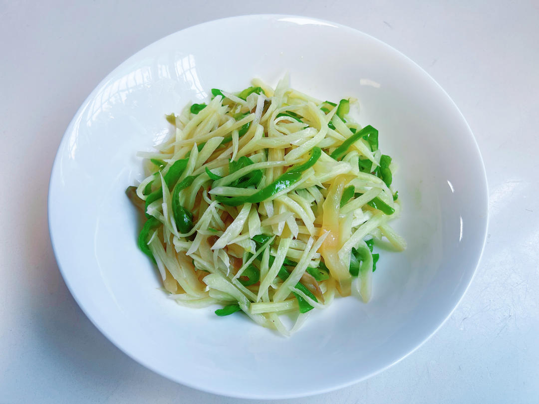 【水中人参】青椒茭白榨菜肉丝