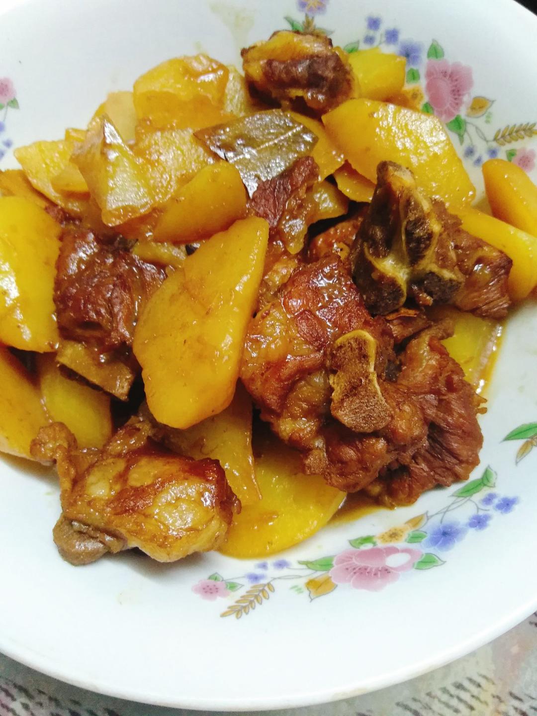 🔥巨好吃的红烧排骨炖土豆❗️懒人版轻松做拿手菜