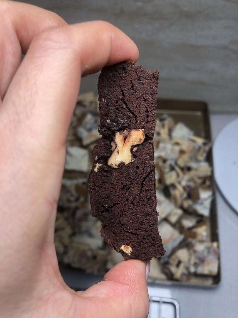 无油杏仁巧克力意式脆饼丨健康·零食（附7个意式脆饼成功要点）
