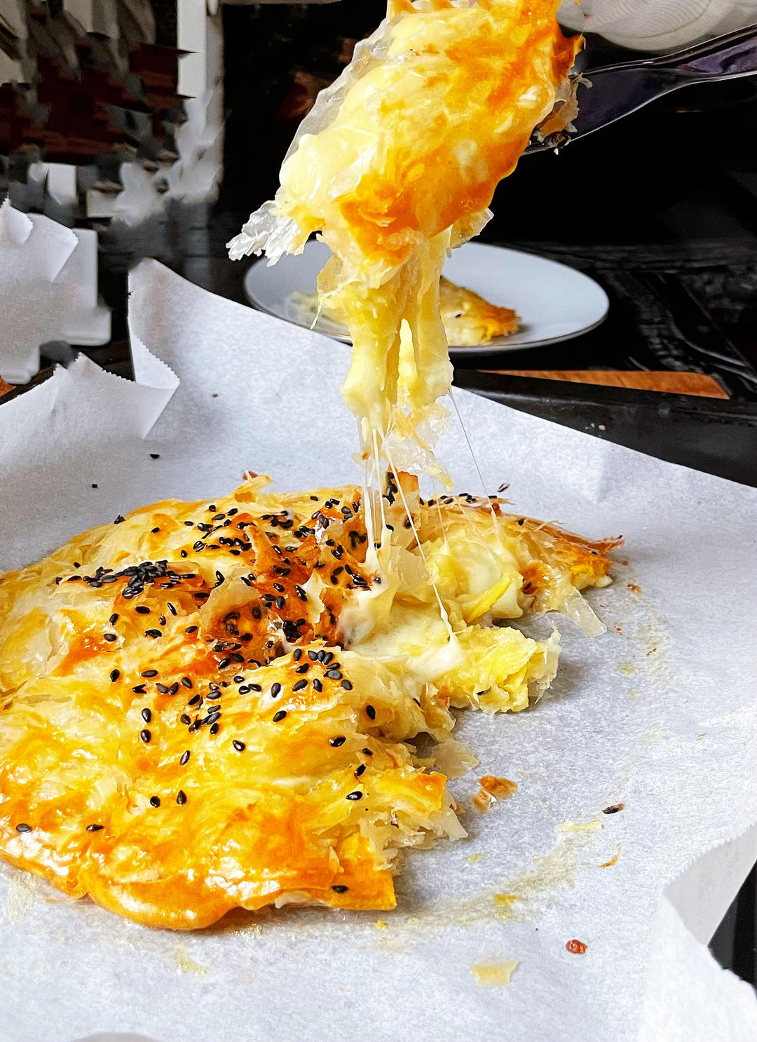 榴莲芝士手抓饼