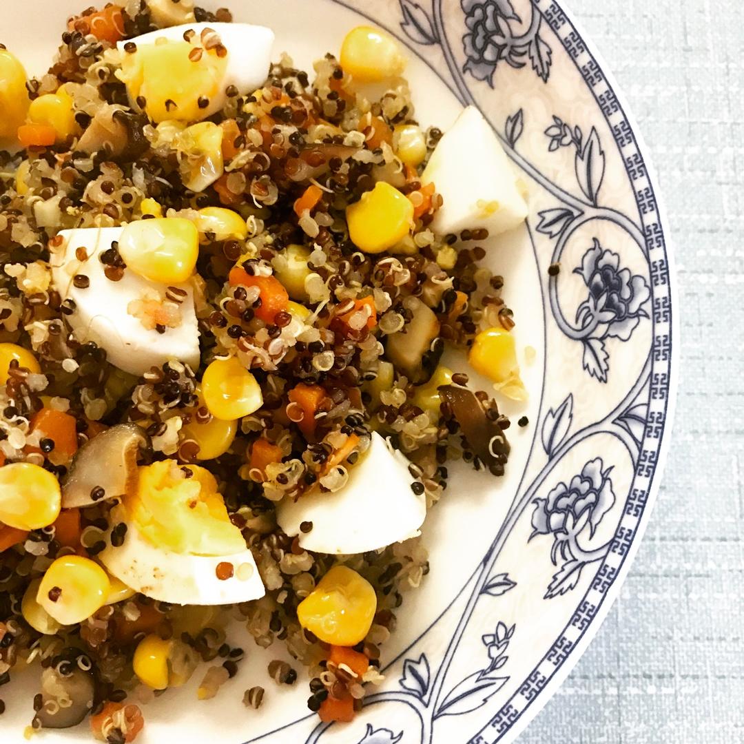 【虾仁蔬菜炒藜麦】营养早餐