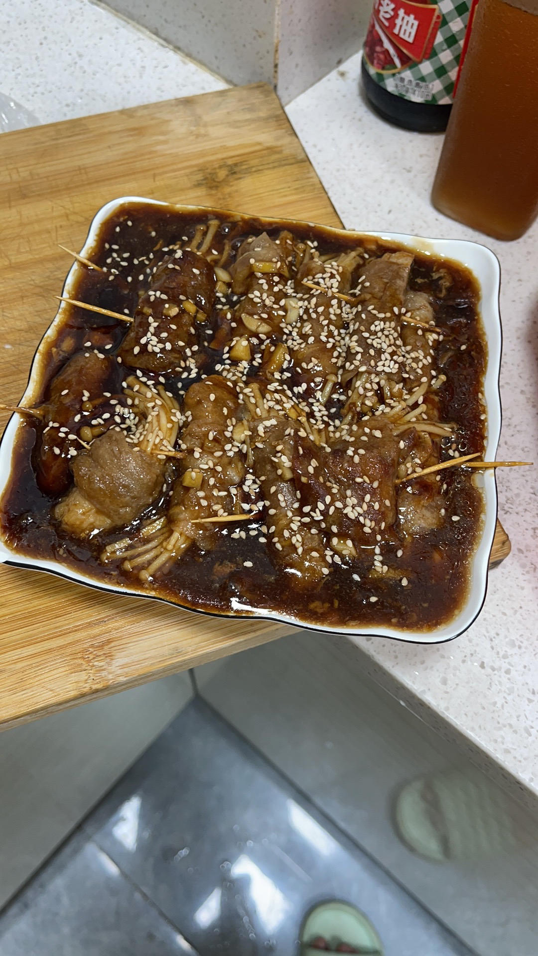 好吃到舔盘的肥牛金针菇卷