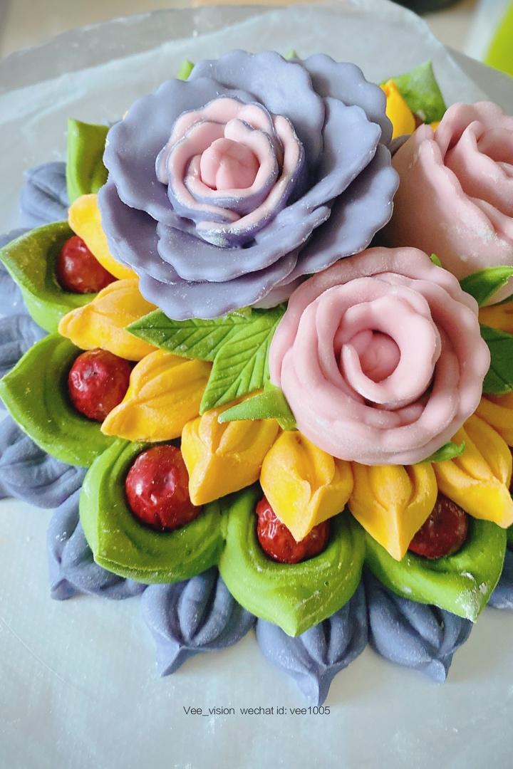 闰四月留娘糕（果蔬玫瑰花馒头）