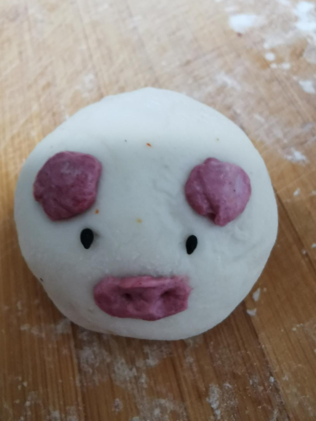 可爱的小猪豆沙包