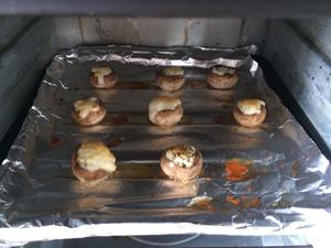 烤蘑菇（椒盐，芝士双烤）的做法 步骤6