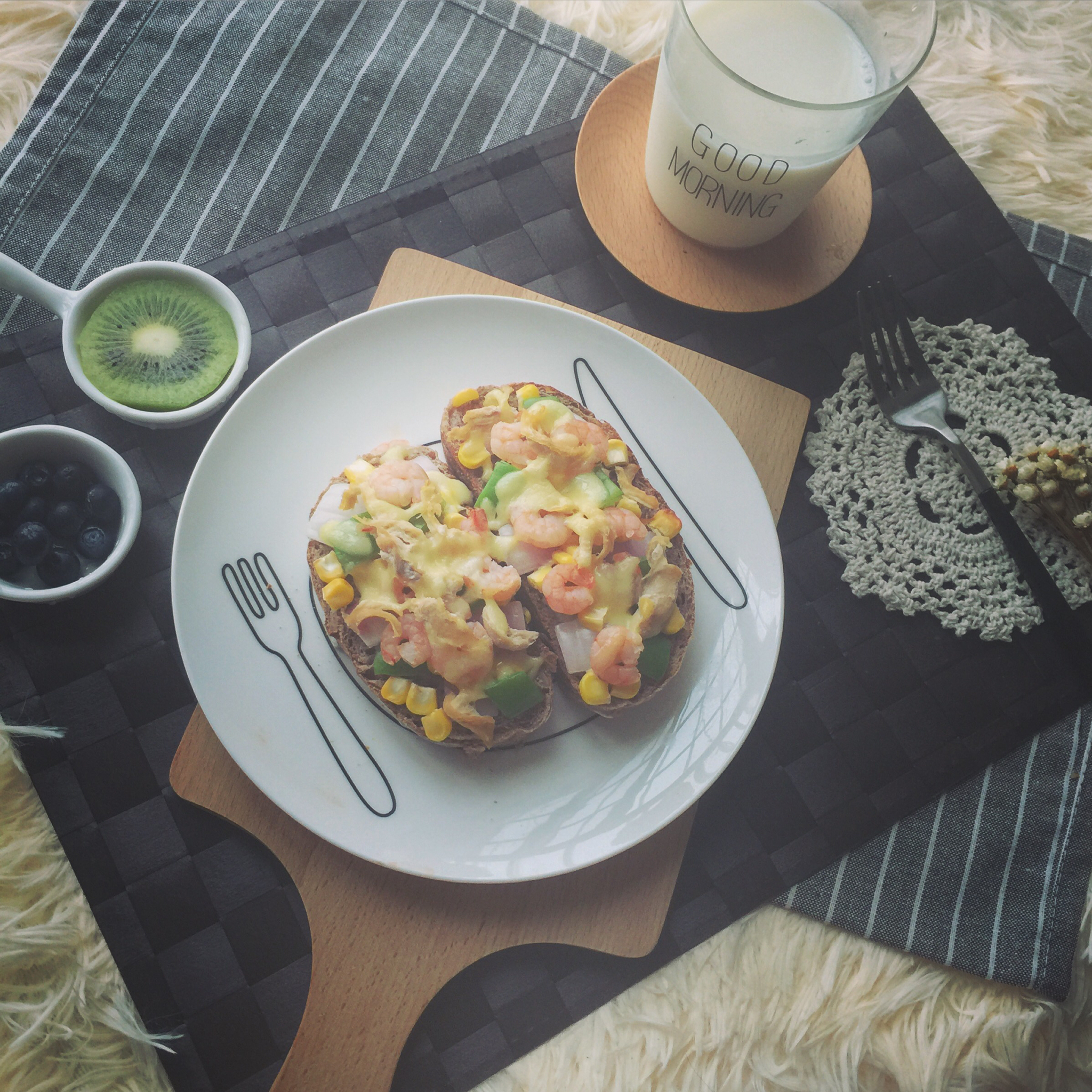 吐司培根小批萨