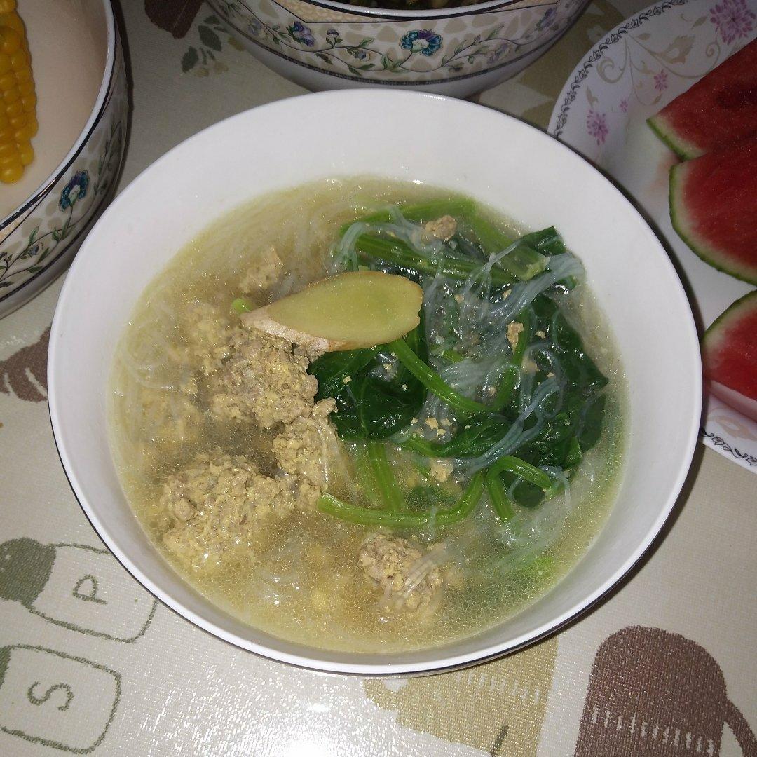 香菇青菜肉丸汤