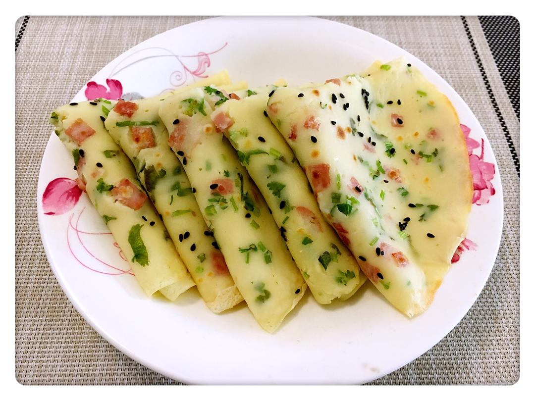 小圆子2003做的培根香葱鸡蛋饼