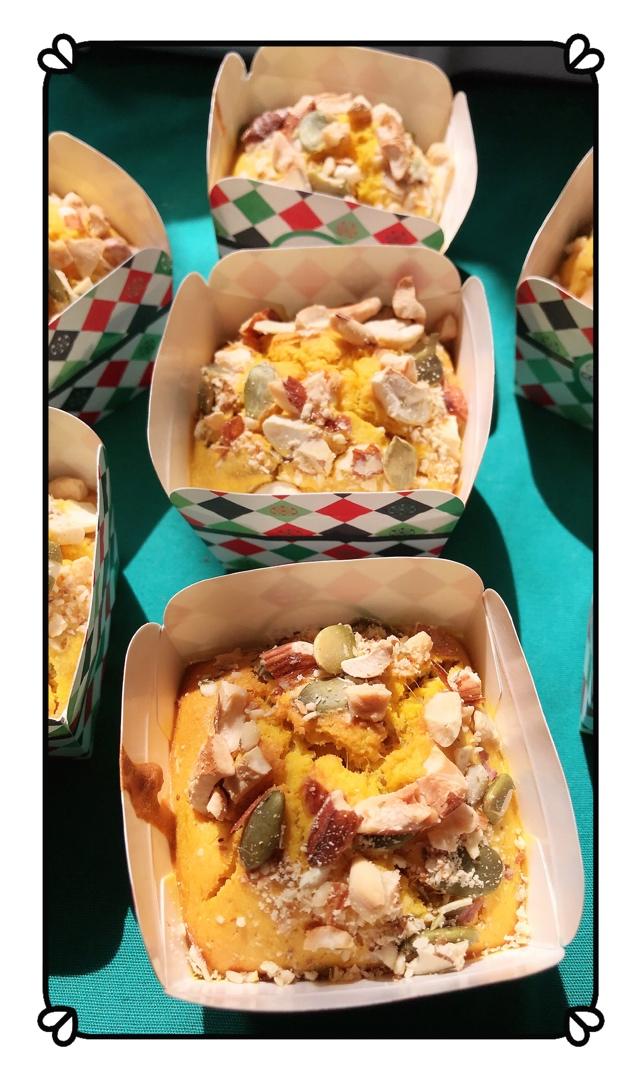 南瓜坚果蛋糕—【北鼎烤箱食谱】