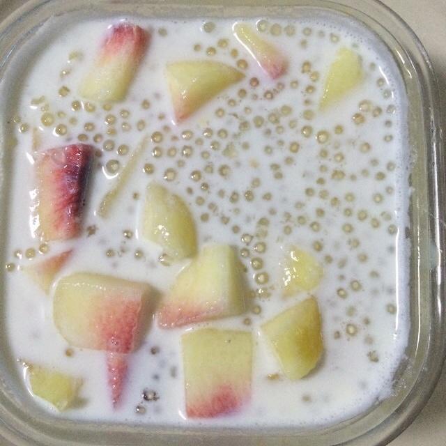 水蜜桃西米露的做法