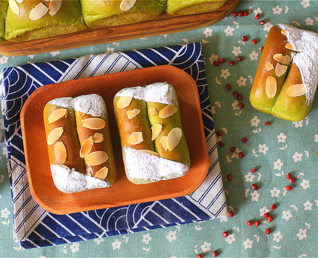 抹茶红豆小吐司的做法