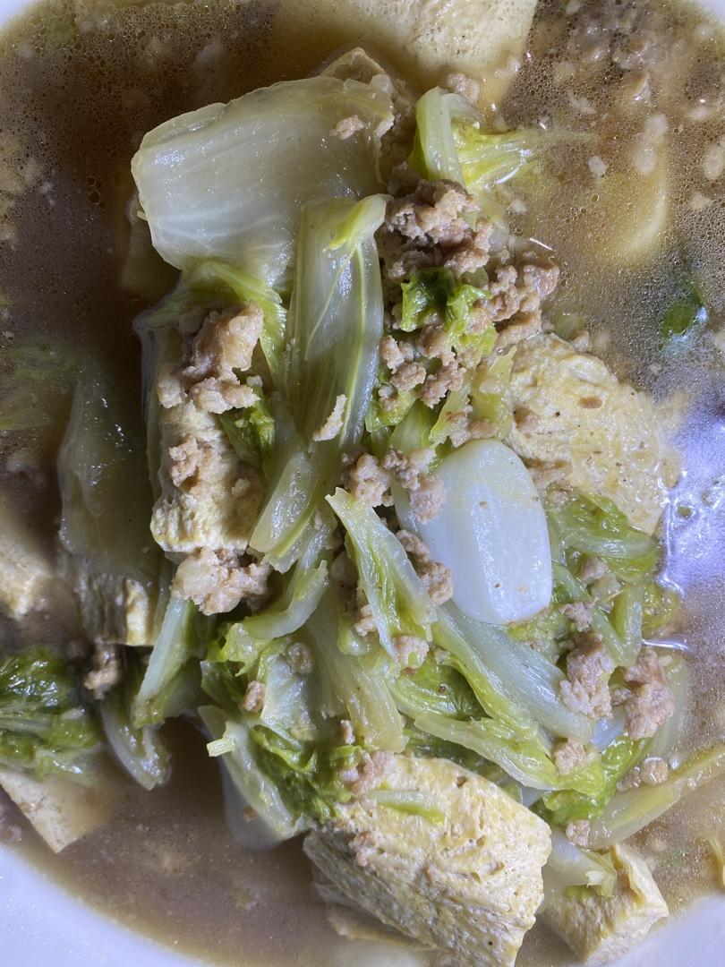 大白菜炖冻豆腐