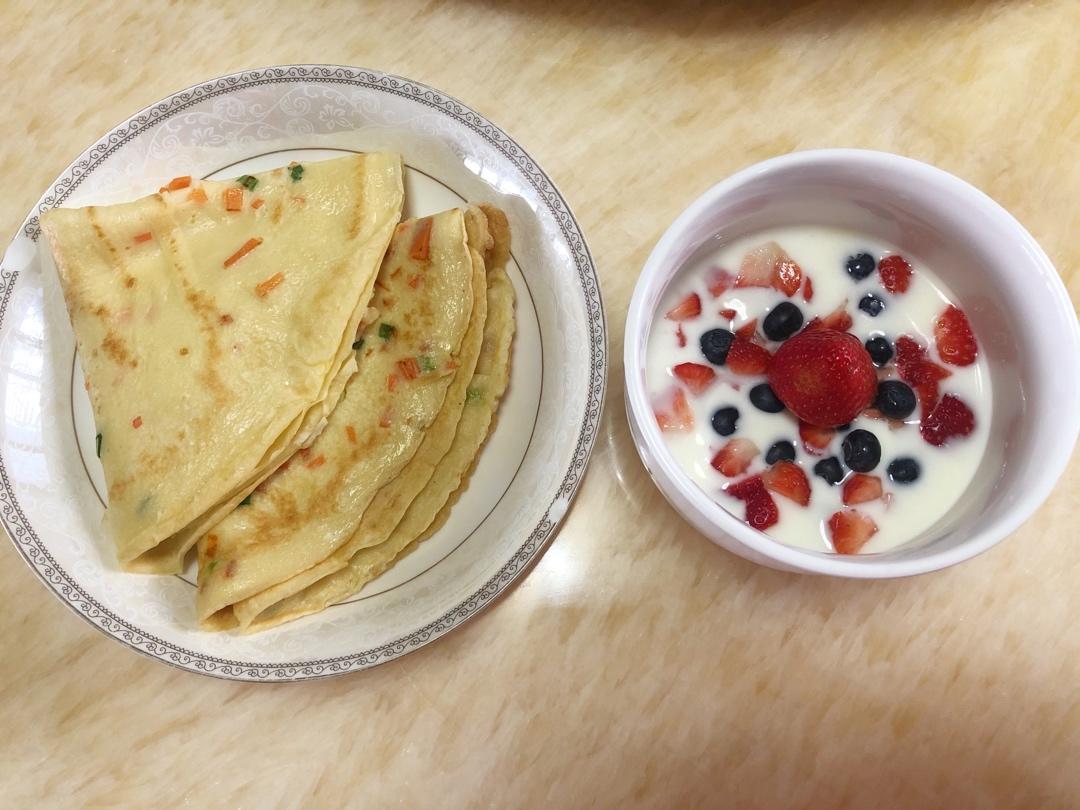 简单快手蔬菜鸡蛋煎饼