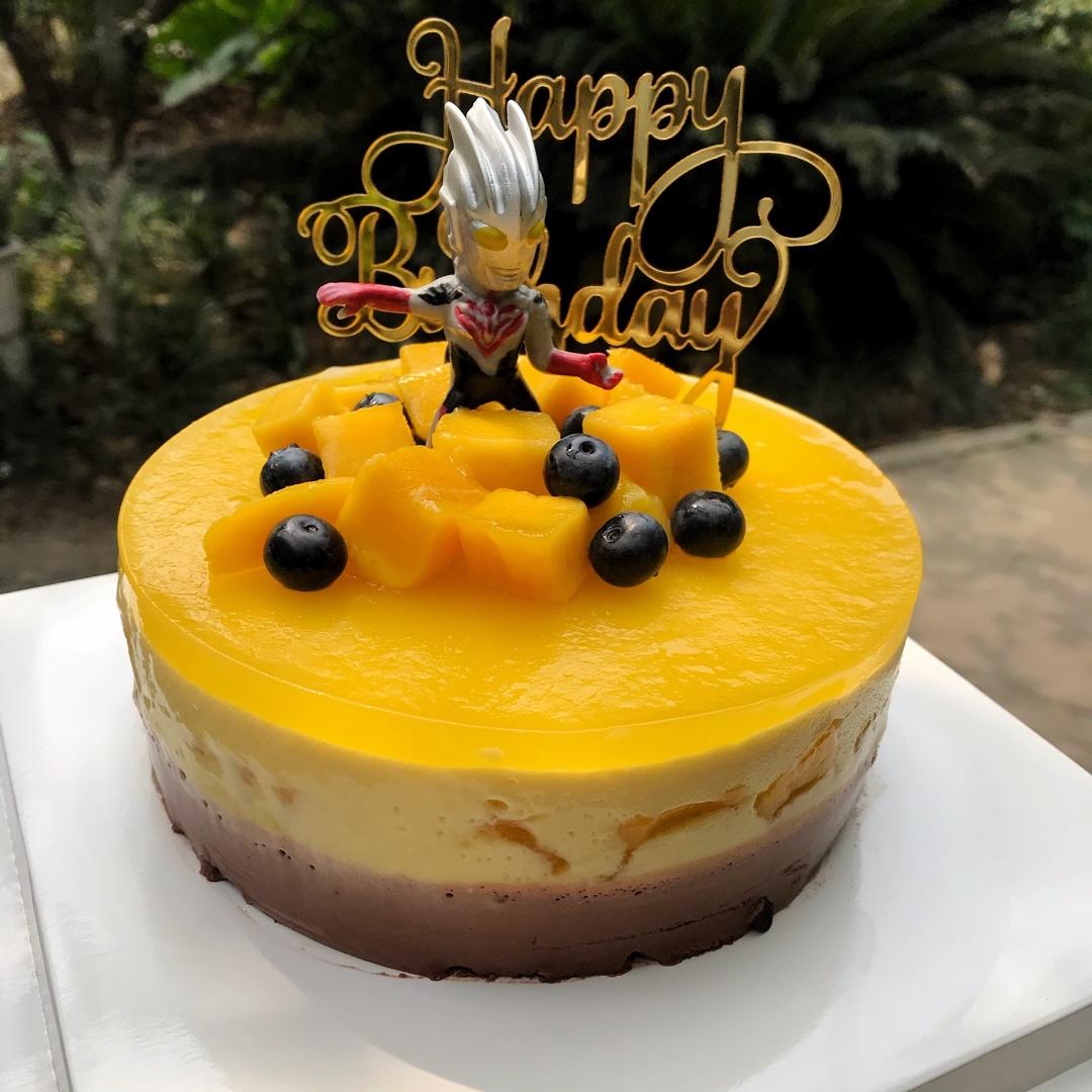 巧克力芒果流心慕斯蛋糕