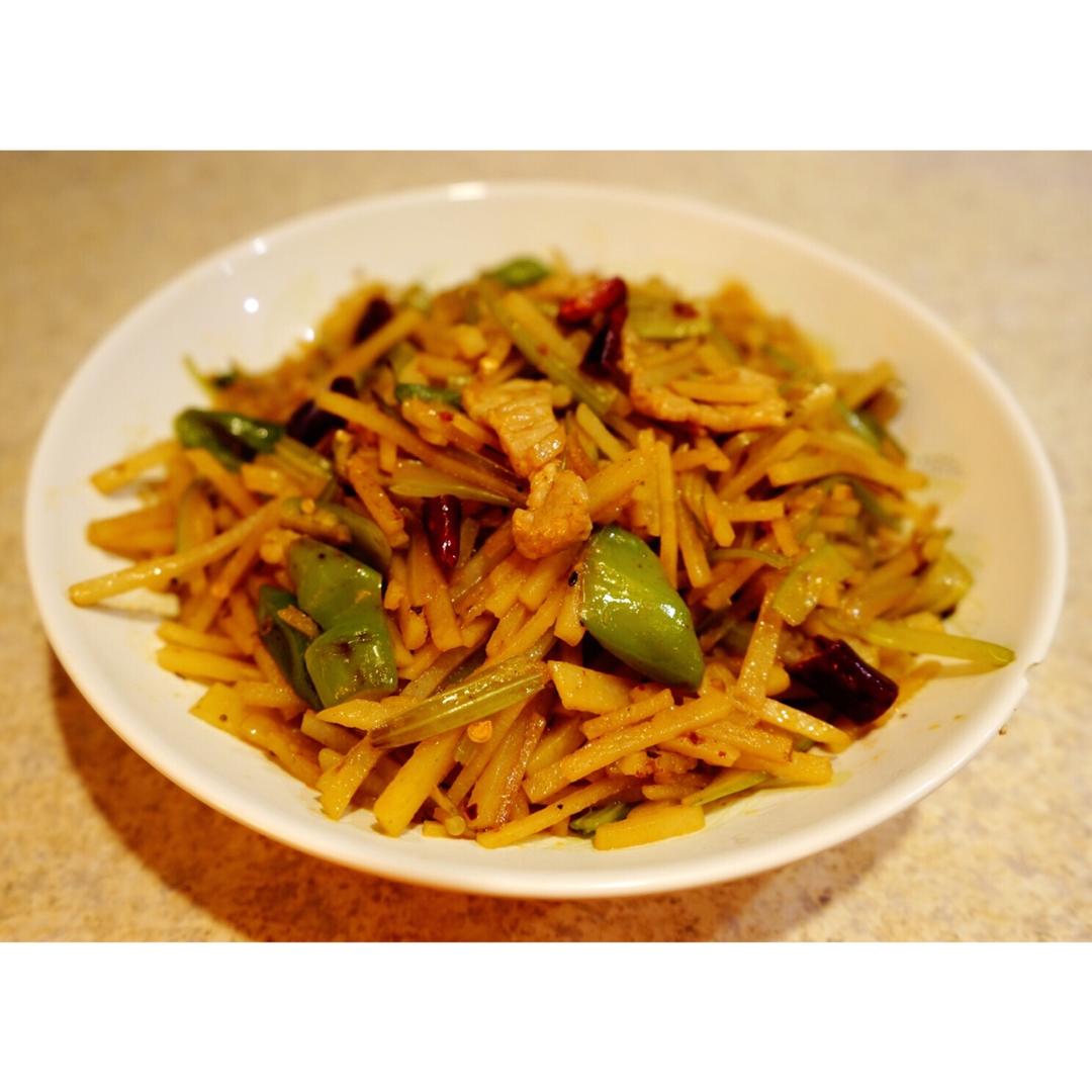 芹菜炒土豆丝