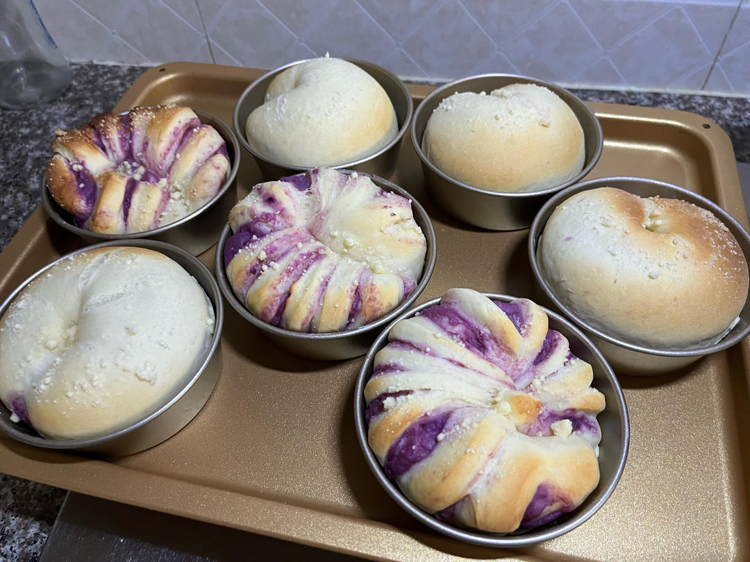 香芋皇冠面包，保存3天仍松软