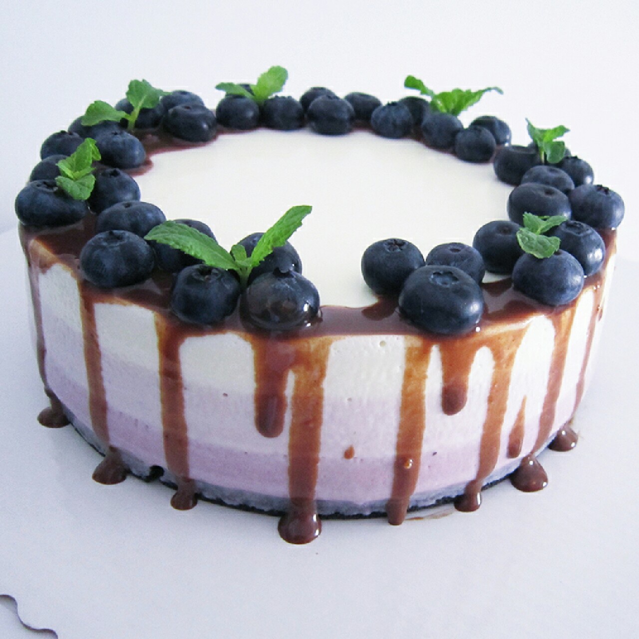 渐变蓝莓冻芝士蛋糕（免烤）