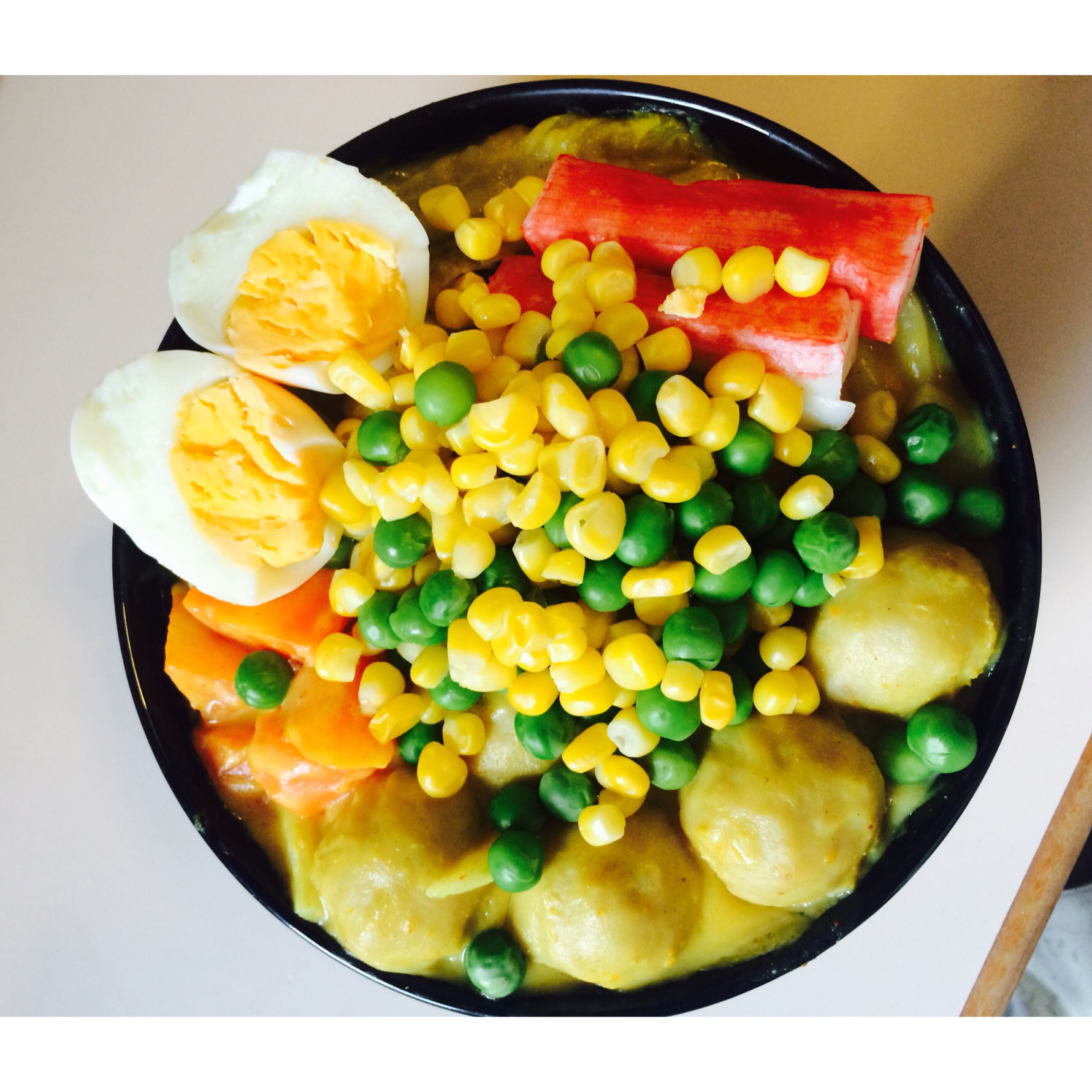 咖喱鱼丸乌冬面