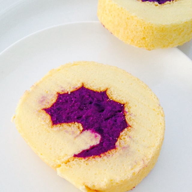 wenlisky做的紫薯蛋糕卷