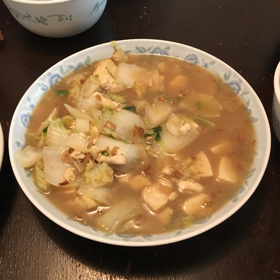 豆腐炖白菜