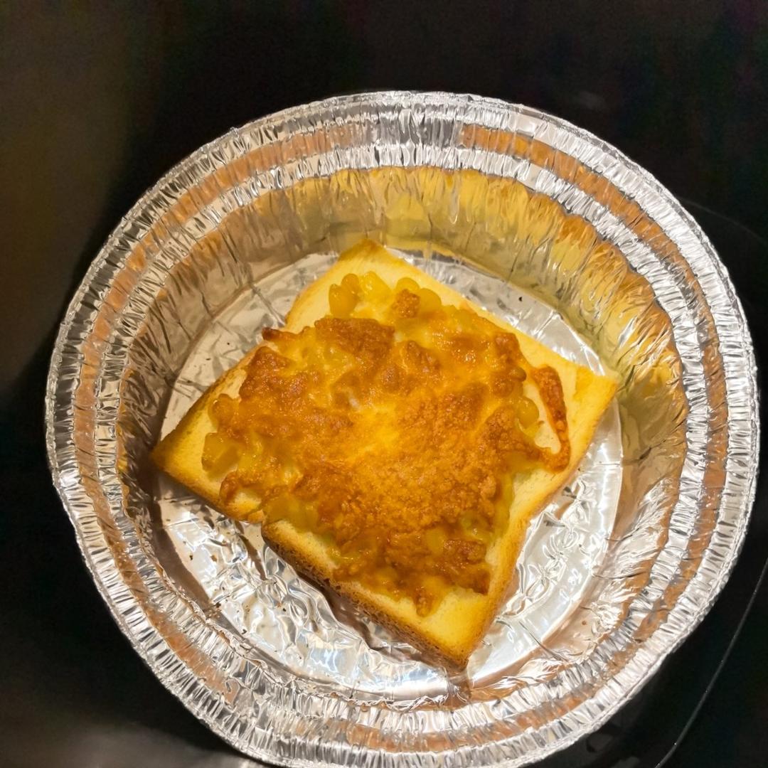 吐司版迷你玉米烙披萨，免烤箱！做法简单10分钟快手早餐，酥脆香甜巨好吃|大宇空气炸锅