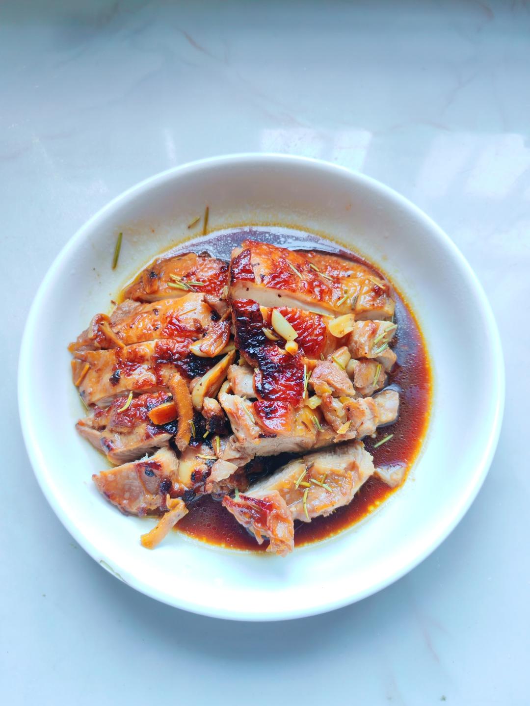 无油无水煎鸡腿（套餐型食谱、减脂餐）