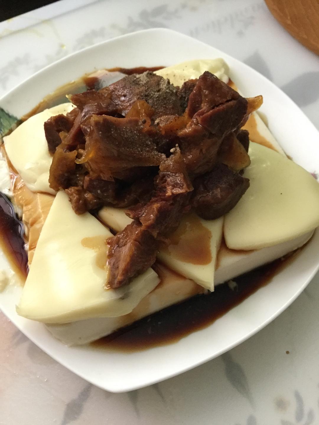 减脂高蛋白主食:奶酪豆腐牛肉碎