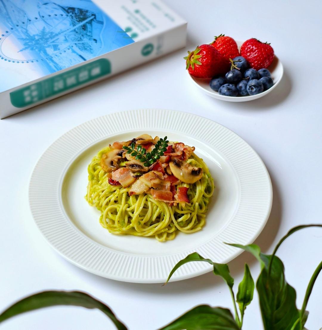 蒜香奶油豌豆意面，舌尖上的春意