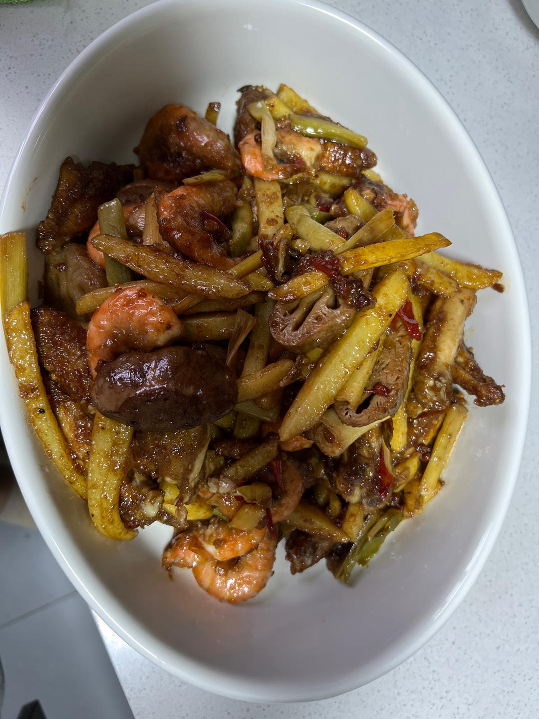 干锅鸡翅香辣虾🍤