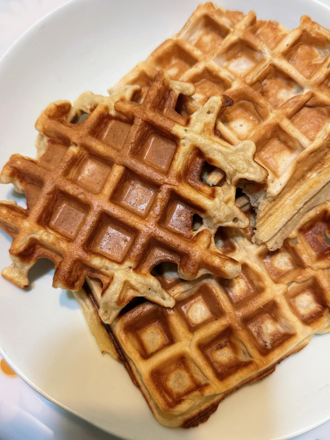 最松软的香蕉华夫饼