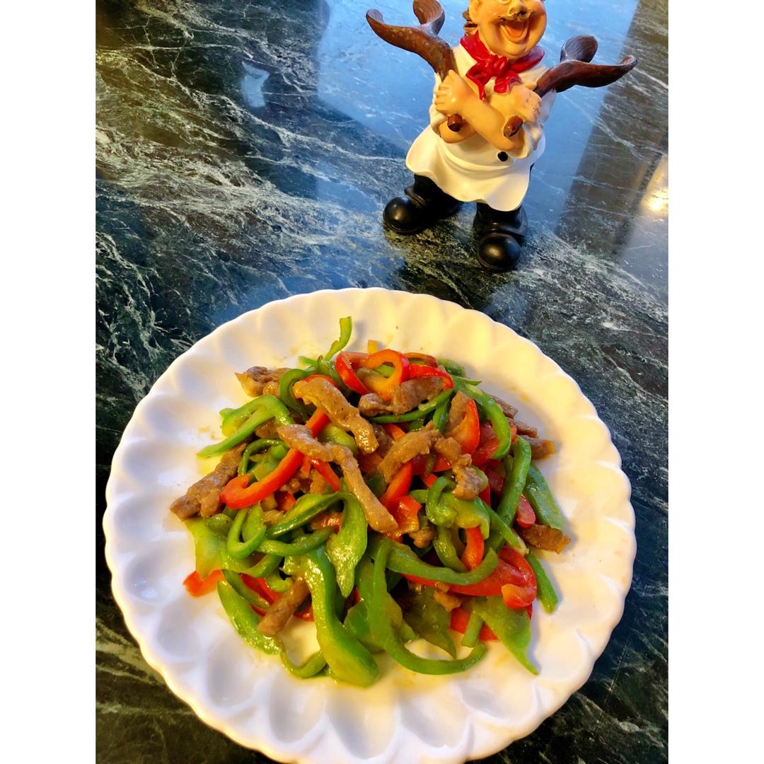 十分钟搞定：青红椒炒牛柳