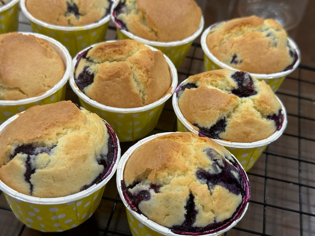 超简单【爆浆蓝莓玛芬蛋糕】